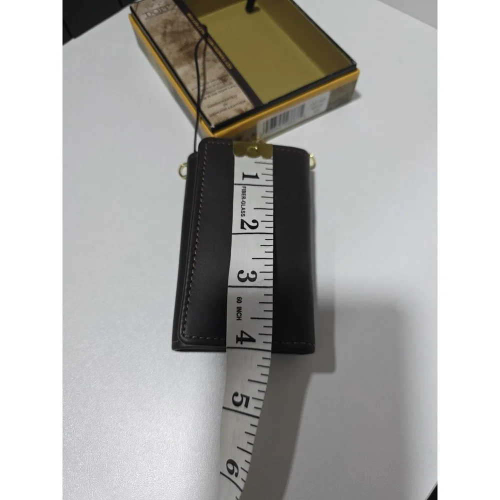 Dopp Genuine Leather Key Holder Wallet Valet Key Case Fob Brown Snap‎ Closure